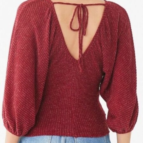 LOT of 3 Peasant-Sleeve Self-Tie Top - M/L - Picture 4 of 6